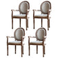 Country Style Dining Arm Chair King Louis Back Side Chair with Wood Legs for Home Use Off-White 4 Piece Set Clearhalo ' kitchen&dining_furn' 'Dining Chairs' 'Dining Tables & Seating' 'dining_chair' 'furn' 'furn_dining_chair' 'Furniture' 'furniture_dining_chair' 'Kitchen & Dining Furniture' 'kitchen' 3598157