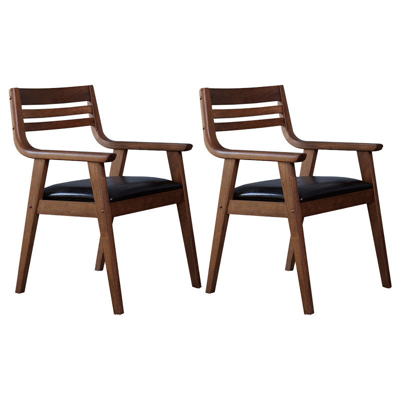 Traditional Solid Wood Dining Room Chair Ladder Back Side Chair for Home Use Dark Coffee 2 Piece Set Clearhalo ' kitchen&dining_furn' 'Dining Chairs' 'Dining Tables & Seating' 'dining_chair' 'furn' 'furn_dining_chair' 'Furniture' 'furniture_dining_chair' 'Kitchen & Dining Furniture' 'kitchen' 3598162