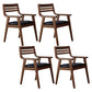 Traditional Solid Wood Dining Room Chair Ladder Back Side Chair for Home Use Dark Coffee 4 Piece Set Clearhalo ' kitchen&dining_furn' 'Dining Chairs' 'Dining Tables & Seating' 'dining_chair' 'furn' 'furn_dining_chair' 'Furniture' 'furniture_dining_chair' 'Kitchen & Dining Furniture' 'kitchen' 3598165