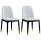 Faux Leather Industrial Dining Room Chair Matte Finish Solid Back Dining Chair Ivory 2 Piece Set Black Clearhalo ' kitchen&dining_furn' 'Dining Chairs' 'Dining Tables & Seating' 'dining_chair' 'furn' 'furn_dining_chair' 'Furniture' 'furniture_dining_chair' 'Kitchen & Dining Furniture' 'kitchen' 3598177