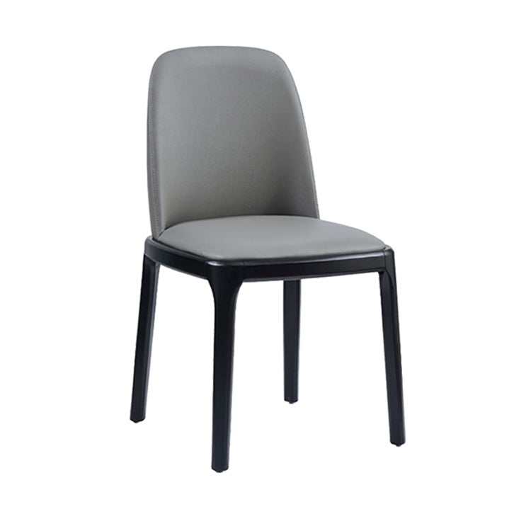 Faux Leather Industrial Dining Room Chair Matte Finish Solid Back Dining Chair Clearhalo ' kitchen&dining_furn' 'Dining Chairs' 'Dining Tables & Seating' 'dining_chair' 'furn' 'furn_dining_chair' 'Furniture' 'furniture_dining_chair' 'Kitchen & Dining Furniture' 'kitchen' 3598184