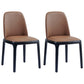 Faux Leather Industrial Dining Room Chair Matte Finish Solid Back Dining Chair Dark Brown 2 Piece Set Black Clearhalo ' kitchen&dining_furn' 'Dining Chairs' 'Dining Tables & Seating' 'dining_chair' 'furn' 'furn_dining_chair' 'Furniture' 'furniture_dining_chair' 'Kitchen & Dining Furniture' 'kitchen' 3598195