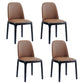 Faux Leather Industrial Dining Room Chair Matte Finish Solid Back Dining Chair Dark Brown 4 Piece Set Black Clearhalo ' kitchen&dining_furn' 'Dining Chairs' 'Dining Tables & Seating' 'dining_chair' 'furn' 'furn_dining_chair' 'Furniture' 'furniture_dining_chair' 'Kitchen & Dining Furniture' 'kitchen' 3598197