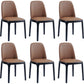 Faux Leather Industrial Dining Room Chair Matte Finish Solid Back Dining Chair Dark Brown 6 Piece Set Black Clearhalo ' kitchen&dining_furn' 'Dining Chairs' 'Dining Tables & Seating' 'dining_chair' 'furn' 'furn_dining_chair' 'Furniture' 'furniture_dining_chair' 'Kitchen & Dining Furniture' 'kitchen' 3598199