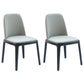 Faux Leather Industrial Dining Room Chair Matte Finish Solid Back Dining Chair Smoke Gray 2 Piece Set Black Clearhalo ' kitchen&dining_furn' 'Dining Chairs' 'Dining Tables & Seating' 'dining_chair' 'furn' 'furn_dining_chair' 'Furniture' 'furniture_dining_chair' 'Kitchen & Dining Furniture' 'kitchen' 3598201