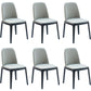 Faux Leather Industrial Dining Room Chair Matte Finish Solid Back Dining Chair Smoke Gray 6 Piece Set Black Clearhalo ' kitchen&dining_furn' 'Dining Chairs' 'Dining Tables & Seating' 'dining_chair' 'furn' 'furn_dining_chair' 'Furniture' 'furniture_dining_chair' 'Kitchen & Dining Furniture' 'kitchen' 3598203