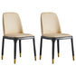 Faux Leather Industrial Dining Room Chair Matte Finish Solid Back Dining Chair Khaki 2 Piece Set Black Clearhalo ' kitchen&dining_furn' 'Dining Chairs' 'Dining Tables & Seating' 'dining_chair' 'furn' 'furn_dining_chair' 'Furniture' 'furniture_dining_chair' 'Kitchen & Dining Furniture' 'kitchen' 3598216