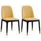 Faux Leather Industrial Dining Room Chair Matte Finish Solid Back Dining Chair Light Yellow 2 Piece Set Black Clearhalo ' kitchen&dining_furn' 'Dining Chairs' 'Dining Tables & Seating' 'dining_chair' 'furn' 'furn_dining_chair' 'Furniture' 'furniture_dining_chair' 'Kitchen & Dining Furniture' 'kitchen' 3598225