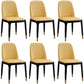 Faux Leather Industrial Dining Room Chair Matte Finish Solid Back Dining Chair Light Yellow 6 Piece Set Black Clearhalo ' kitchen&dining_furn' 'Dining Chairs' 'Dining Tables & Seating' 'dining_chair' 'furn' 'furn_dining_chair' 'Furniture' 'furniture_dining_chair' 'Kitchen & Dining Furniture' 'kitchen' 3598227