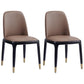 Faux Leather Industrial Dining Room Chair Matte Finish Solid Back Dining Chair Dark Coffee 2 Piece Set Black Clearhalo ' kitchen&dining_furn' 'Dining Chairs' 'Dining Tables & Seating' 'dining_chair' 'furn' 'furn_dining_chair' 'Furniture' 'furniture_dining_chair' 'Kitchen & Dining Furniture' 'kitchen' 3598228
