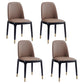 Faux Leather Industrial Dining Room Chair Matte Finish Solid Back Dining Chair Dark Coffee 4 Piece Set Black Clearhalo ' kitchen&dining_furn' 'Dining Chairs' 'Dining Tables & Seating' 'dining_chair' 'furn' 'furn_dining_chair' 'Furniture' 'furniture_dining_chair' 'Kitchen & Dining Furniture' 'kitchen' 3598229