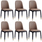 Faux Leather Industrial Dining Room Chair Matte Finish Solid Back Dining Chair Dark Coffee 6 Piece Set Black Clearhalo ' kitchen&dining_furn' 'Dining Chairs' 'Dining Tables & Seating' 'dining_chair' 'furn' 'furn_dining_chair' 'Furniture' 'furniture_dining_chair' 'Kitchen & Dining Furniture' 'kitchen' 3598230