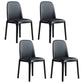 Faux Leather Industrial Dining Room Chair Matte Finish Solid Back Dining Chair Black 4 Piece Set Black Clearhalo ' kitchen&dining_furn' 'Dining Chairs' 'Dining Tables & Seating' 'dining_chair' 'furn' 'furn_dining_chair' 'Furniture' 'furniture_dining_chair' 'Kitchen & Dining Furniture' 'kitchen' 3598232