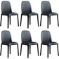 Faux Leather Industrial Dining Room Chair Matte Finish Solid Back Dining Chair Black 6 Piece Set Black Clearhalo ' kitchen&dining_furn' 'Dining Chairs' 'Dining Tables & Seating' 'dining_chair' 'furn' 'furn_dining_chair' 'Furniture' 'furniture_dining_chair' 'Kitchen & Dining Furniture' 'kitchen' 3598233