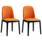 Faux Leather Industrial Dining Room Chair Matte Finish Solid Back Dining Chair Orange-Gray 2 Piece Set Black Clearhalo ' kitchen&dining_furn' 'Dining Chairs' 'Dining Tables & Seating' 'dining_chair' 'furn' 'furn_dining_chair' 'Furniture' 'furniture_dining_chair' 'Kitchen & Dining Furniture' 'kitchen' 3598234