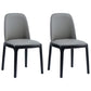 Faux Leather Industrial Dining Room Chair Matte Finish Solid Back Dining Chair Silver Gray 2 Piece Set Black Clearhalo ' kitchen&dining_furn' 'Dining Chairs' 'Dining Tables & Seating' 'dining_chair' 'furn' 'furn_dining_chair' 'Furniture' 'furniture_dining_chair' 'Kitchen & Dining Furniture' 'kitchen' 3598237