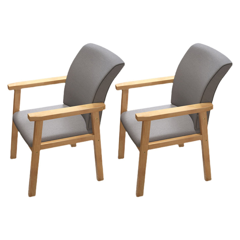 Wooden Contemporary Style Dining Arm Chair Indoor Kitchen Side Chairs of 18'' Wide Grey 2 Piece Set Natural Wood Clearhalo ' kitchen&dining_furn' 'Dining Chairs' 'Dining Tables & Seating' 'dining_chair' 'furn' 'furn_dining_chair' 'Furniture' 'furniture_dining_chair' 'Kitchen & Dining Furniture' 'kitchen' 3598241