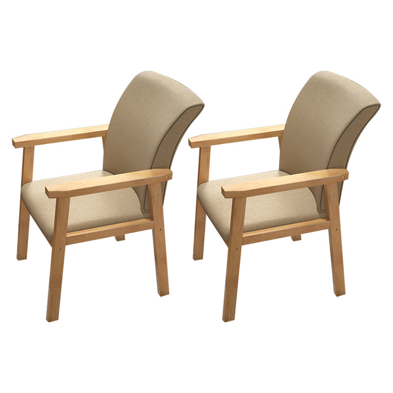 Wooden Contemporary Style Dining Arm Chair Indoor Kitchen Side Chairs of 18'' Wide Khaki 2 Piece Set Natural Wood Clearhalo ' kitchen&dining_furn' 'Dining Chairs' 'Dining Tables & Seating' 'dining_chair' 'furn' 'furn_dining_chair' 'Furniture' 'furniture_dining_chair' 'Kitchen & Dining Furniture' 'kitchen' 3598250