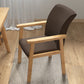 Wooden Contemporary Style Dining Arm Chair Indoor Kitchen Side Chairs of 18'' Wide Coffee 1 Piece Natural Wood Clearhalo ' kitchen&dining_furn' 'Dining Chairs' 'Dining Tables & Seating' 'dining_chair' 'furn' 'furn_dining_chair' 'Furniture' 'furniture_dining_chair' 'Kitchen & Dining Furniture' 'kitchen' 3598254