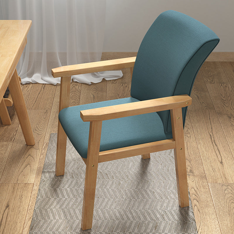 Wooden Contemporary Style Dining Arm Chair Indoor Kitchen Side Chairs of 18'' Wide Dark Green 1 Piece Natural Wood Clearhalo ' kitchen&dining_furn' 'Dining Chairs' 'Dining Tables & Seating' 'dining_chair' 'furn' 'furn_dining_chair' 'Furniture' 'furniture_dining_chair' 'Kitchen & Dining Furniture' 'kitchen' 3598260
