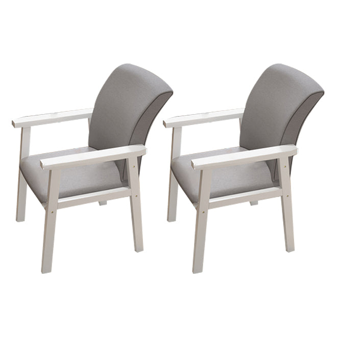Wooden Contemporary Style Dining Arm Chair Indoor Kitchen Side Chairs of 18'' Wide Grey 2 Piece Set White Clearhalo ' kitchen&dining_furn' 'Dining Chairs' 'Dining Tables & Seating' 'dining_chair' 'furn' 'furn_dining_chair' 'Furniture' 'furniture_dining_chair' 'Kitchen & Dining Furniture' 'kitchen' 3598267