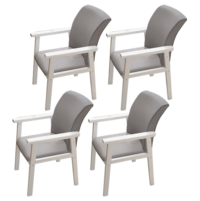 Wooden Contemporary Style Dining Arm Chair Indoor Kitchen Side Chairs of 18'' Wide Grey 4 Piece Set White Clearhalo ' kitchen&dining_furn' 'Dining Chairs' 'Dining Tables & Seating' 'dining_chair' 'furn' 'furn_dining_chair' 'Furniture' 'furniture_dining_chair' 'Kitchen & Dining Furniture' 'kitchen' 3598268