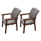 Wooden Contemporary Style Dining Arm Chair Indoor Kitchen Side Chairs of 18'' Wide Grey 2 Piece Set Walnut Clearhalo ' kitchen&dining_furn' 'Dining Chairs' 'Dining Tables & Seating' 'dining_chair' 'furn' 'furn_dining_chair' 'Furniture' 'furniture_dining_chair' 'Kitchen & Dining Furniture' 'kitchen' 3598269