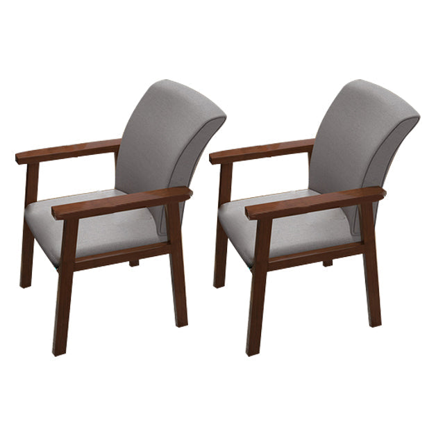 Wooden Contemporary Style Dining Arm Chair Indoor Kitchen Side Chairs of 18'' Wide Grey 2 Piece Set Walnut Clearhalo ' kitchen&dining_furn' 'Dining Chairs' 'Dining Tables & Seating' 'dining_chair' 'furn' 'furn_dining_chair' 'Furniture' 'furniture_dining_chair' 'Kitchen & Dining Furniture' 'kitchen' 3598269