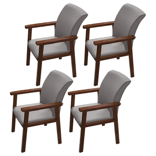 Wooden Contemporary Style Dining Arm Chair Indoor Kitchen Side Chairs of 18'' Wide Grey 4 Piece Set Walnut Clearhalo ' kitchen&dining_furn' 'Dining Chairs' 'Dining Tables & Seating' 'dining_chair' 'furn' 'furn_dining_chair' 'Furniture' 'furniture_dining_chair' 'Kitchen & Dining Furniture' 'kitchen' 3598270