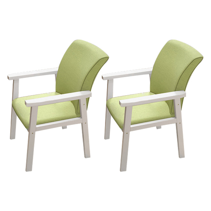 Wooden Contemporary Style Dining Arm Chair Indoor Kitchen Side Chairs of 18'' Wide Green 2 Piece Set White Clearhalo ' kitchen&dining_furn' 'Dining Chairs' 'Dining Tables & Seating' 'dining_chair' 'furn' 'furn_dining_chair' 'Furniture' 'furniture_dining_chair' 'Kitchen & Dining Furniture' 'kitchen' 3598271