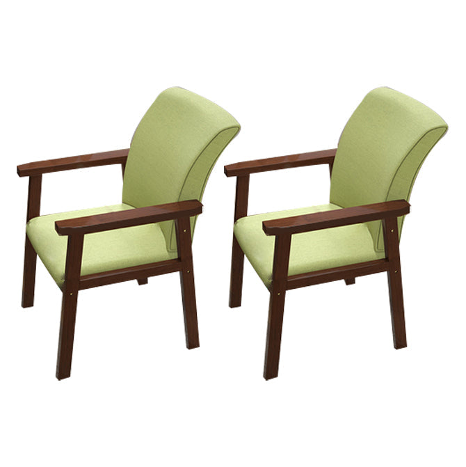 Wooden Contemporary Style Dining Arm Chair Indoor Kitchen Side Chairs of 18'' Wide Green 2 Piece Set Walnut Clearhalo ' kitchen&dining_furn' 'Dining Chairs' 'Dining Tables & Seating' 'dining_chair' 'furn' 'furn_dining_chair' 'Furniture' 'furniture_dining_chair' 'Kitchen & Dining Furniture' 'kitchen' 3598273
