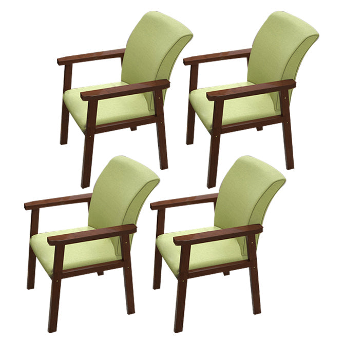 Wooden Contemporary Style Dining Arm Chair Indoor Kitchen Side Chairs of 18'' Wide Green 4 Piece Set Walnut Clearhalo ' kitchen&dining_furn' 'Dining Chairs' 'Dining Tables & Seating' 'dining_chair' 'furn' 'furn_dining_chair' 'Furniture' 'furniture_dining_chair' 'Kitchen & Dining Furniture' 'kitchen' 3598274