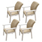 Wooden Contemporary Style Dining Arm Chair Indoor Kitchen Side Chairs of 18'' Wide Khaki 4 Piece Set White Clearhalo ' kitchen&dining_furn' 'Dining Chairs' 'Dining Tables & Seating' 'dining_chair' 'furn' 'furn_dining_chair' 'Furniture' 'furniture_dining_chair' 'Kitchen & Dining Furniture' 'kitchen' 3598276