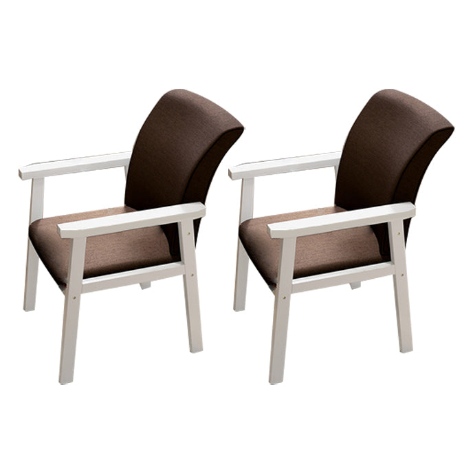 Wooden Contemporary Style Dining Arm Chair Indoor Kitchen Side Chairs of 18'' Wide Coffee 2 Piece Set White Clearhalo ' kitchen&dining_furn' 'Dining Chairs' 'Dining Tables & Seating' 'dining_chair' 'furn' 'furn_dining_chair' 'Furniture' 'furniture_dining_chair' 'Kitchen & Dining Furniture' 'kitchen' 3598279