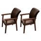 Wooden Contemporary Style Dining Arm Chair Indoor Kitchen Side Chairs of 18'' Wide Coffee 2 Piece Set Walnut Clearhalo ' kitchen&dining_furn' 'Dining Chairs' 'Dining Tables & Seating' 'dining_chair' 'furn' 'furn_dining_chair' 'Furniture' 'furniture_dining_chair' 'Kitchen & Dining Furniture' 'kitchen' 3598281