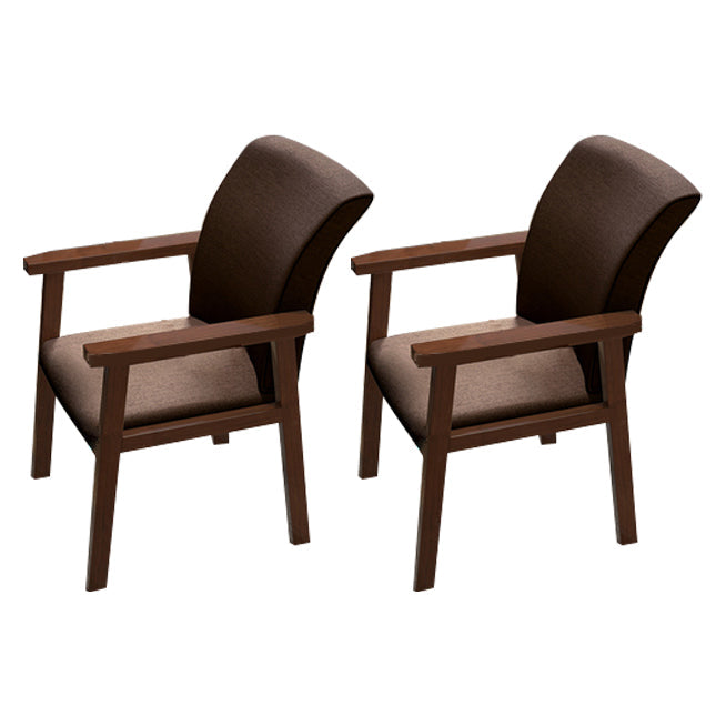 Wooden Contemporary Style Dining Arm Chair Indoor Kitchen Side Chairs of 18'' Wide Coffee 2 Piece Set Walnut Clearhalo ' kitchen&dining_furn' 'Dining Chairs' 'Dining Tables & Seating' 'dining_chair' 'furn' 'furn_dining_chair' 'Furniture' 'furniture_dining_chair' 'Kitchen & Dining Furniture' 'kitchen' 3598281