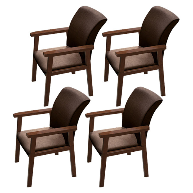 Wooden Contemporary Style Dining Arm Chair Indoor Kitchen Side Chairs of 18'' Wide Coffee 4 Piece Set Walnut Clearhalo ' kitchen&dining_furn' 'Dining Chairs' 'Dining Tables & Seating' 'dining_chair' 'furn' 'furn_dining_chair' 'Furniture' 'furniture_dining_chair' 'Kitchen & Dining Furniture' 'kitchen' 3598282