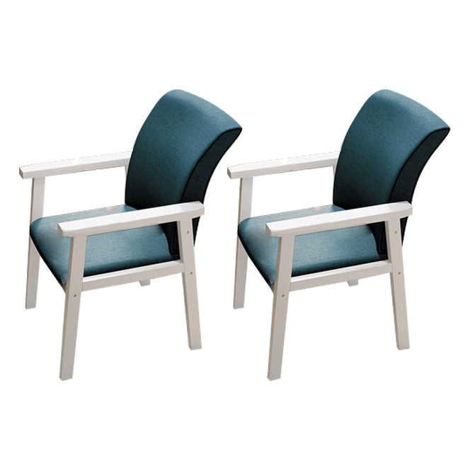 Wooden Contemporary Style Dining Arm Chair Indoor Kitchen Side Chairs of 18'' Wide Dark Green 2 Piece Set White Clearhalo ' kitchen&dining_furn' 'Dining Chairs' 'Dining Tables & Seating' 'dining_chair' 'furn' 'furn_dining_chair' 'Furniture' 'furniture_dining_chair' 'Kitchen & Dining Furniture' 'kitchen' 3598283