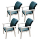 Wooden Contemporary Style Dining Arm Chair Indoor Kitchen Side Chairs of 18'' Wide Dark Green 4 Piece Set White Clearhalo ' kitchen&dining_furn' 'Dining Chairs' 'Dining Tables & Seating' 'dining_chair' 'furn' 'furn_dining_chair' 'Furniture' 'furniture_dining_chair' 'Kitchen & Dining Furniture' 'kitchen' 3598284