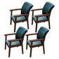 Wooden Contemporary Style Dining Arm Chair Indoor Kitchen Side Chairs of 18'' Wide Dark Green 4 Piece Set Walnut Clearhalo ' kitchen&dining_furn' 'Dining Chairs' 'Dining Tables & Seating' 'dining_chair' 'furn' 'furn_dining_chair' 'Furniture' 'furniture_dining_chair' 'Kitchen & Dining Furniture' 'kitchen' 3598286