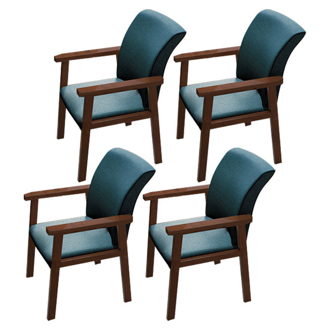 Wooden Contemporary Style Dining Arm Chair Indoor Kitchen Side Chairs of 18'' Wide Dark Green 4 Piece Set Walnut Clearhalo ' kitchen&dining_furn' 'Dining Chairs' 'Dining Tables & Seating' 'dining_chair' 'furn' 'furn_dining_chair' 'Furniture' 'furniture_dining_chair' 'Kitchen & Dining Furniture' 'kitchen' 3598286