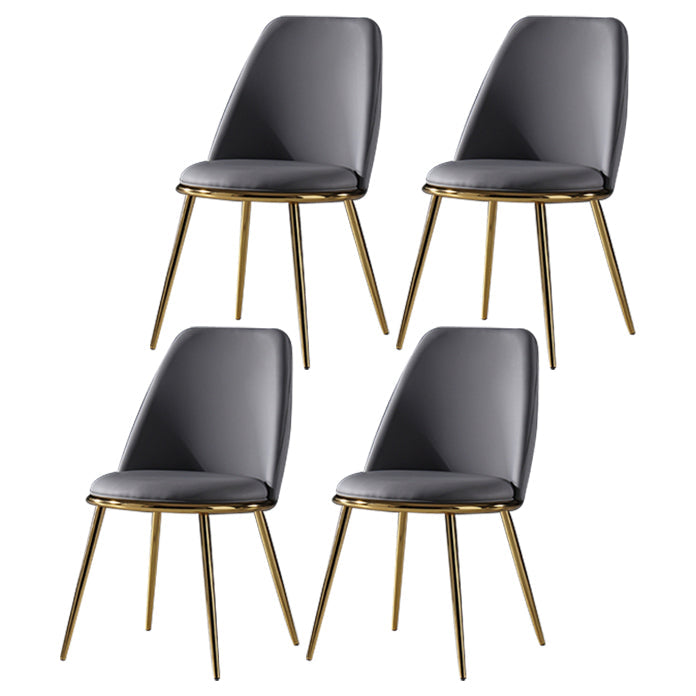 Metal Scandinavian Restaurant Side Chair Parsons Matte Finish Dining Chair Black 4 Piece Set Clearhalo ' kitchen&dining_furn' 'Dining Chairs' 'Dining Tables & Seating' 'dining_chair' 'furn' 'furn_dining_chair' 'Furniture' 'furniture_dining_chair' 'Kitchen & Dining Furniture' 'kitchen' 3598291
