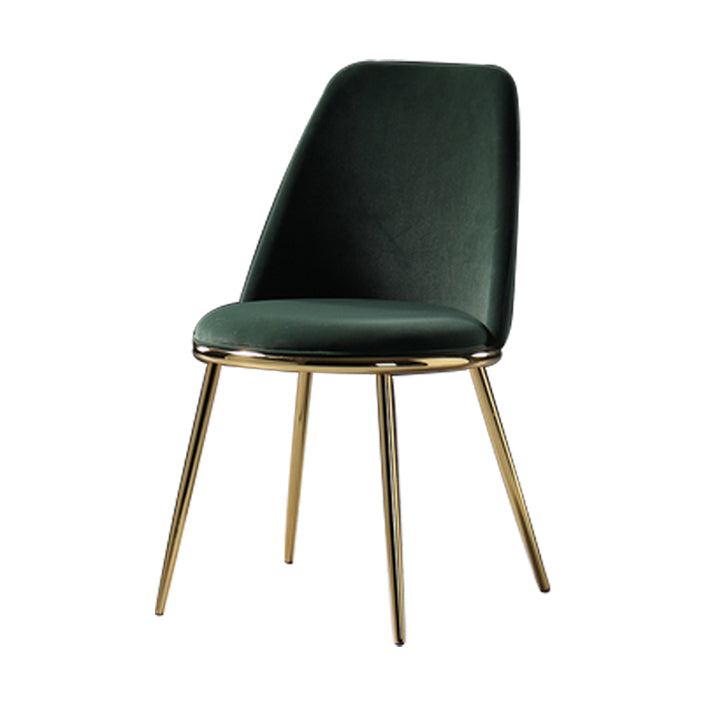 Metal Scandinavian Restaurant Side Chair Parsons Matte Finish Dining Chair Blackish Green 1 Piece Clearhalo ' kitchen&dining_furn' 'Dining Chairs' 'Dining Tables & Seating' 'dining_chair' 'furn' 'furn_dining_chair' 'Furniture' 'furniture_dining_chair' 'Kitchen & Dining Furniture' 'kitchen' 3598292