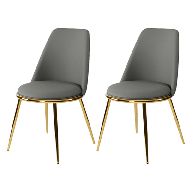 Metal Scandinavian Restaurant Side Chair Parsons Matte Finish Dining Chair Dark Gray 2 Piece Set Clearhalo ' kitchen&dining_furn' 'Dining Chairs' 'Dining Tables & Seating' 'dining_chair' 'furn' 'furn_dining_chair' 'Furniture' 'furniture_dining_chair' 'Kitchen & Dining Furniture' 'kitchen' 3598294