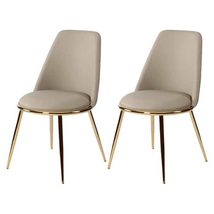 Metal Scandinavian Restaurant Side Chair Parsons Matte Finish Dining Chair Light Gray 2 Piece Set Clearhalo ' kitchen&dining_furn' 'Dining Chairs' 'Dining Tables & Seating' 'dining_chair' 'furn' 'furn_dining_chair' 'Furniture' 'furniture_dining_chair' 'Kitchen & Dining Furniture' 'kitchen' 3598299