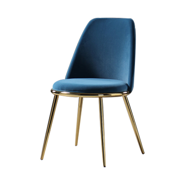 Metal Scandinavian Restaurant Side Chair Parsons Matte Finish Dining Chair Dark Blue 1 Piece Clearhalo ' kitchen&dining_furn' 'Dining Chairs' 'Dining Tables & Seating' 'dining_chair' 'furn' 'furn_dining_chair' 'Furniture' 'furniture_dining_chair' 'Kitchen & Dining Furniture' 'kitchen' 3598304