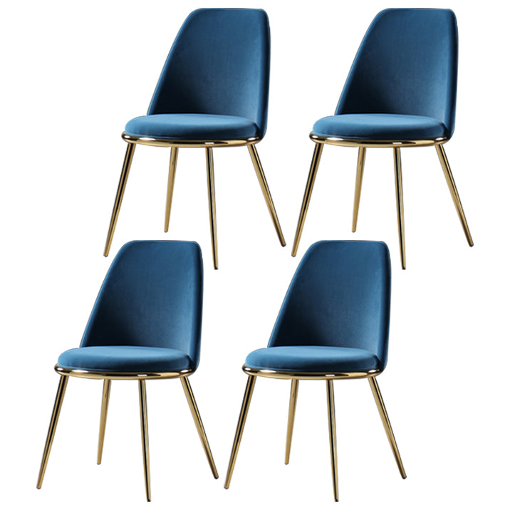 Metal Scandinavian Restaurant Side Chair Parsons Matte Finish Dining Chair Dark Blue 4 Piece Set Clearhalo ' kitchen&dining_furn' 'Dining Chairs' 'Dining Tables & Seating' 'dining_chair' 'furn' 'furn_dining_chair' 'Furniture' 'furniture_dining_chair' 'Kitchen & Dining Furniture' 'kitchen' 3598306