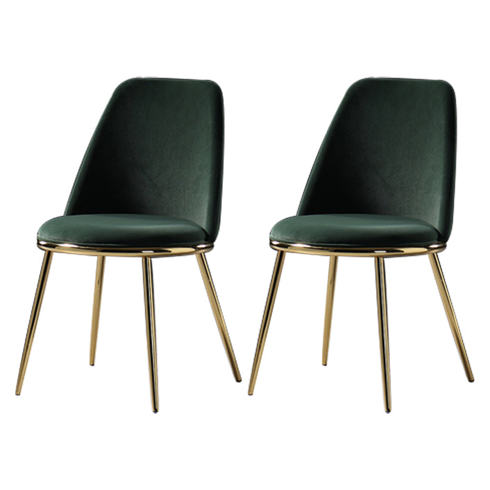 Metal Scandinavian Restaurant Side Chair Parsons Matte Finish Dining Chair Blackish Green 2 Piece Set Clearhalo ' kitchen&dining_furn' 'Dining Chairs' 'Dining Tables & Seating' 'dining_chair' 'furn' 'furn_dining_chair' 'Furniture' 'furniture_dining_chair' 'Kitchen & Dining Furniture' 'kitchen' 3598307
