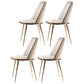 Metal Scandinavian Restaurant Side Chair Parsons Matte Finish Dining Chair Off-White 4 Piece Set Clearhalo ' kitchen&dining_furn' 'Dining Chairs' 'Dining Tables & Seating' 'dining_chair' 'furn' 'furn_dining_chair' 'Furniture' 'furniture_dining_chair' 'Kitchen & Dining Furniture' 'kitchen' 3598311
