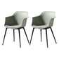 Scandinavian Dining Arm Chair Solid Back Side Chair with 4 Metal Legs for Home Use Light Green Set of 2 Clearhalo ' kitchen&dining_furn' 'Dining Chairs' 'Dining Tables & Seating' 'dining_chair' 'Furniture' 'furniture_dining_chair' 'Kitchen & Dining Furniture' 'kitchen' 3598337